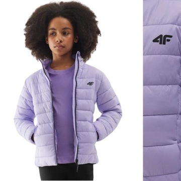 KURTKA 4F DZIEWCZĘCA WIOSENNA PRZEJŚCIOWA PUCHOWA SPORTOWA NA CO DZIEŃ