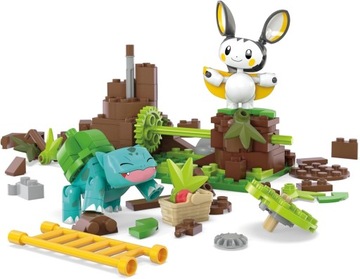 БЛОКИ MEGA CONSTRUX 194 шт. ПОКЕМОН ЭМОЛГА И БУЛЬБАЗавр