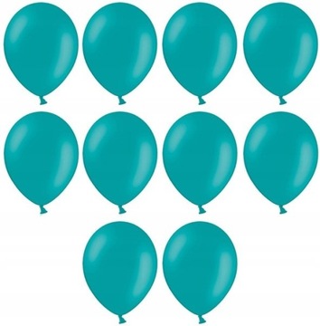 BALONY LATEKSOWE MATOWE TURKUSOWE 25 SZTUK