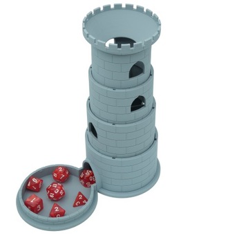 Складная древняя башня для игральных костей - Dice Tower Светло-серый