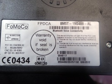 FORD MONDEO IV MK4 07- МОДУЛЬ BLUETOOTH 8M5T-19G488-AL 8M5T19G488AL