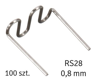 ZSZYWKI DO ZGRZEWARKI SPAWARKI PLASTIKU RS28 DUŻA FALA 0,8MM 100 SZT AG713A