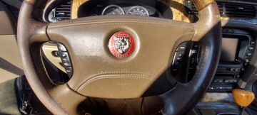 JAGUAR S-TYPE FL 04- VOLANT KŮŽE DŘEVO MULTIFUNKČNÍ Z AIRBAG