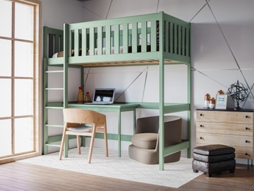 Двухъярусная кровать-мезонин LEON COLOR