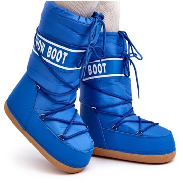 ŚNIEGOWCE DAMSKIE WYSOKIE NIEBIESKIE 37/38