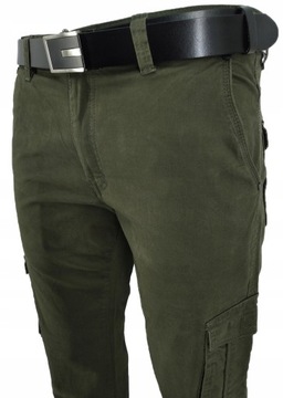 БРЮКИ-КАРГО МУЖСКИЕ, Оливково-зеленые W46. ТАЛИЯ: 112-114 СМ.
