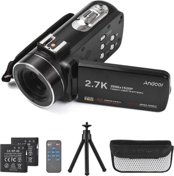 Cyfrowa kamera wideo 2,7 K, nagrywarka DV, 48 MP, 16 x zoom cyfrowy,