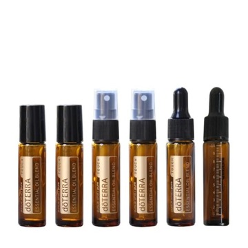 Бутылка эфирного масла doterra, 2 шт., 10 мл, толстая стеклянная бутылка-ролик из янтарного стекла