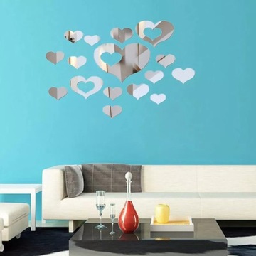 Набор самоклеящихся наклеек MIRROR HEART 16 шт.