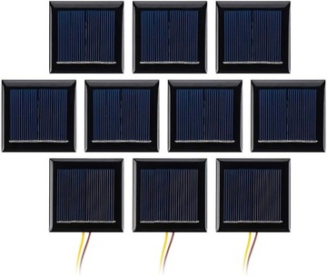 10 sztuk 3V 70mA miniaturowy panel słoneczny fotowoltaiczny 54×54mm
