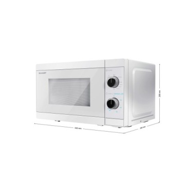 Микроволновая печь Sharp YCMG01EC, белое стекло, 800 Вт 2