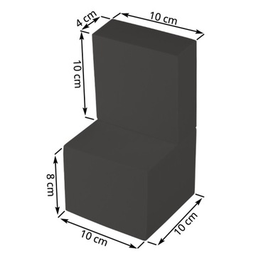 Кубовидный куб РЕКВИЗИТ 10x4см ЧЕРНЫЙ ЧЕРНЫЙ