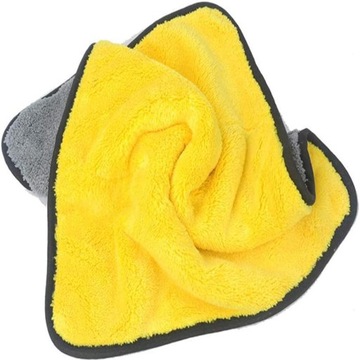 Ręcznik do mycia samochodu 30x30 cm szaro-żółty