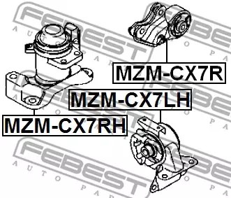 FEBEST ULOŽENÍ MOTORU MZM-CX7R