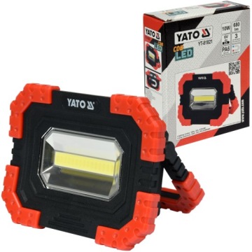 YATO REFLEKTOR ROBOCZY DIODOWY PRZENOŚNY COB LED 10W 680lm NA BATERIE 4xAA