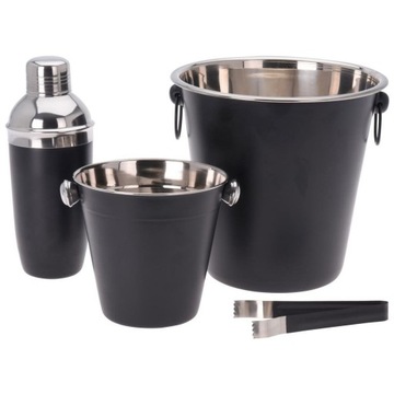 Zestaw barmański CZARNY MATOWY Excellent Houseware 4 elementy