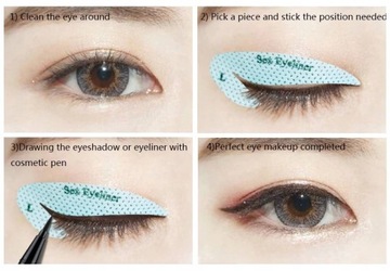 ШАБЛОНЫ ДЛЯ ЛИНИИ ТЕНЕЙ МАКИЯЖ ПОДВОДКА ДЛЯ ГЛАЗ КОШАЧИЙ ГЛАЗ