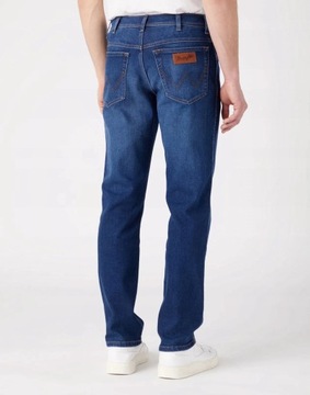 WRANGLER męskie spodnie Texas jeans zwężane W40 L32 granatowy