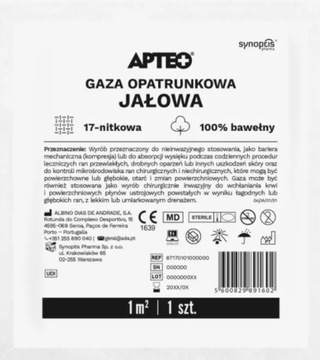 Gaza opatrunkowa jałowa APTEO,1 m2