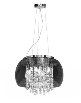 Lampa LED kula przydymione szkło korale 50cm