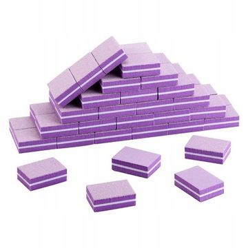 100/180 MINI BLOK POLERSKI buffer KOSTKI bloczki Do paznokci POLERKA 50 Szt