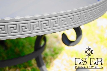 Кованый камин с бортиком 70 см ES-ER - 4 дизайна