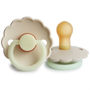 FRIGG Smoczek 6-18m Night Daisy Kauczuk Cream
