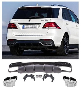 ДИФФУЗОР НАКОНЕЧНИКИ MERCEDES GLE W166 63 AMG НОВЫЙ 