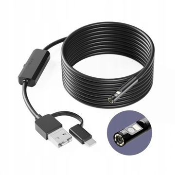 ИНСПЕКЦИОННАЯ камера ДУО ЭНДОСКОП 5М 9LED 2x HD WIFI