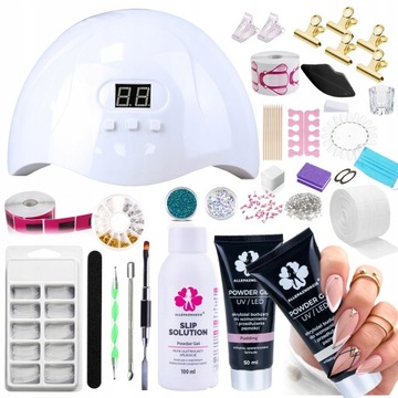 Набор акриловых гелей 2x30мл WHITE PUDDING LAMP 54W