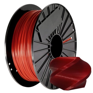 FILAMENT PLA CZERWONY PERŁOWY 2,85mm 1kg F3D