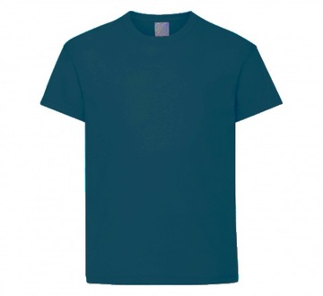 KOSZULKA DZIECIĘCA T-SHIRT BLUZKA CIEMNO NIEBIESKA 7 LAT 122 CM MODEL:K126