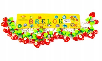 BRELOK DO KLUCZY TRUSKAWKA ZESTAW 12SZT