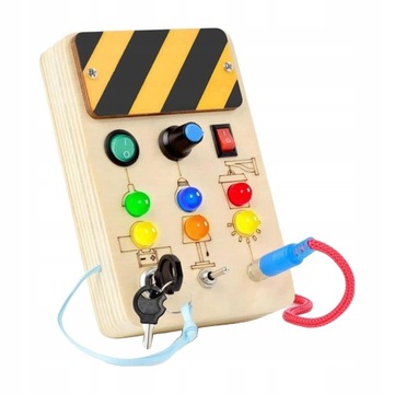 Tablica sensoryczna Montessori z przyciskami