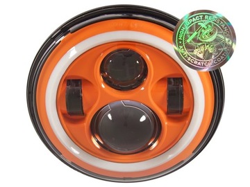 lampa DRL LED chipy OSRAM 7 reflektor pomarańczowy