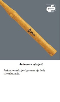 ПЛАСТИКОВЫЙ МОЛОТОК ДЛЯ НАПРЯЖЕНИЯ 100Г 35ММ WERA