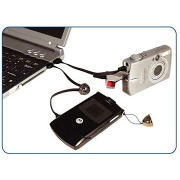 USB-кабель с логотипом (2.0), USB A M — 0,3 м, черный, закрытый