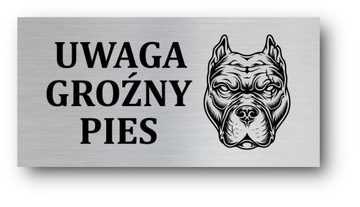 Tabliczka UWAGA GROŹNY PIES 20x10cm