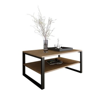 Stolik kawowy z półką Dąb Lancelot Loft