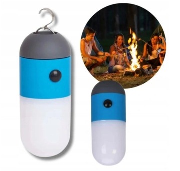 LAMPKA CAMPINGOWA NA BATERIE NIEBIESKA