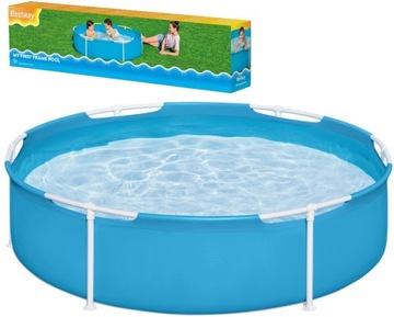 BASEN STELAŻOWY OGRODOWY DLA DZIECI OKRĄGŁY 152cm 38cm BESTWAY 56283