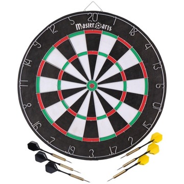 Dart Kartonowy 2w1 45 cm + 6 Rzutek Master Darts