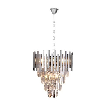 Lampa żyrandol kryształowy 6xE14 chrom glamour