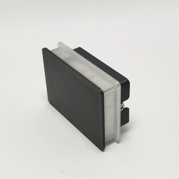 Светодиодный светильник на столбе 40х60мм 12в АНТРАЦИТ, столб для забора, освещение