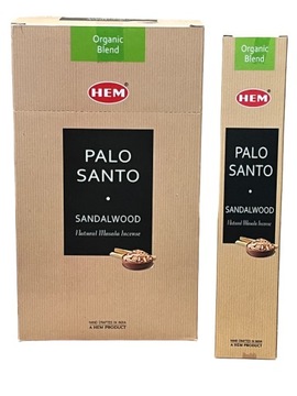 INDYJSKIE KADZIDEŁKA PYŁKOWE PALO SANTO SANDALWOOD 12 x 15 gram KADZIDŁA