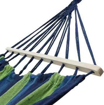 Hamak z drążkiem wielokolorowy 200 kg 290 x 150