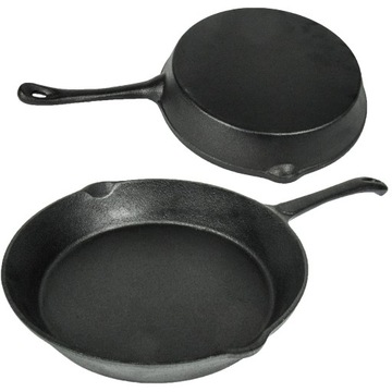 Patelnia ŻELIWNA 20 cm Ciężka Głęboka INDUKCJA GAZ