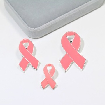 6szt Pink Ribbon Broszki Awareness