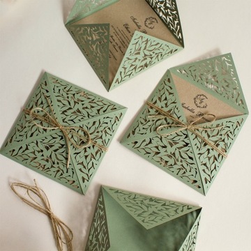 ОБРАЗЕЦ свадебных приглашений в стиле эко-рустик в стиле бохо