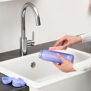 БУТЫЛКА ДЛЯ ВОДЫ ТРЕНИРОВОЧНЫЕ ПОЕЗДКИ ВЕЛОСИПЕД ФИТНЕС PURPLE ION8 0,5 л